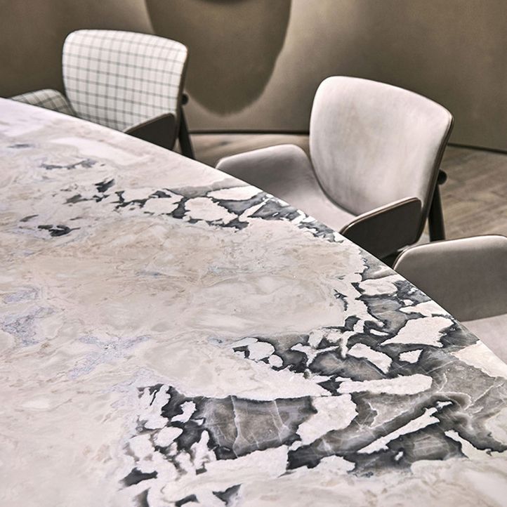 Oval Sintered Stone Dining Table Luxury Kitchen Table with Metal 3 Legs Clearhalo ' dining_table' 'Dining Tables & Seating' 'Dining Tables' 'furn' 'furn_dining_table' 'Furniture' 'furniture_dining_table' 'Kitchen & Dining Furniture' 'kitchen&dining_furn' 'kitchen' 'kitchen_dining_table' 1200x1200_b32a3544-95f1-4837-879b-4d6b8d2e9101