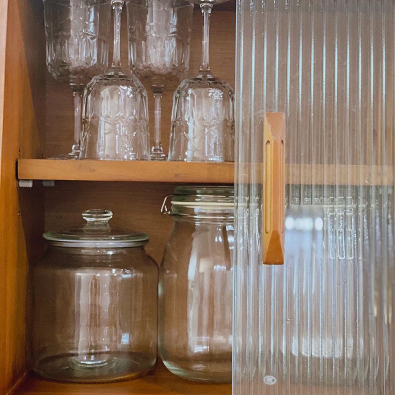 Kiefernholz Wohnzimmer Sideboardschrank moderne Glaubwürdigkeit mit Lagerung und Glastür