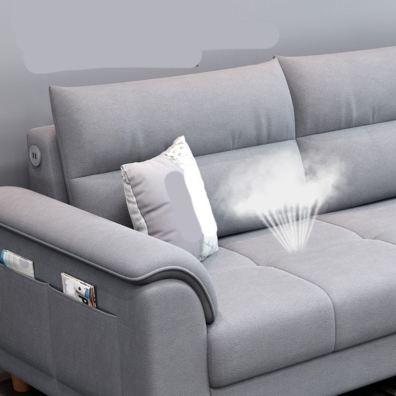 Beige Contemporary Biscuit Back Sofa 33.46"High Pillow Top Arm Sofa Clearhalo 'furn' 'furn_sofas' 'Furniture' 'furniture_sofas' 'Living Room Furniture' 'Sofa' 'sofas' 1200x1200_b32bd32e-d9b6-492b-a428-0bec10fb9485