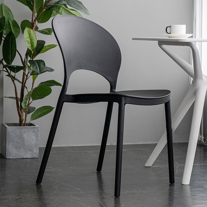 Contemporary Stacking Open Side Chair Matte Finish Home Dining Chair Clearhalo 'Dining Chairs' 'Dining Tables & Seating' 'dining_chair' 'furn' 'furn_dining_chair' 'Furniture' 'furniture_dining_chair' 'Kitchen & Dining Furniture' 1200x1200_b32bfdab-ee92-43e1-af56-ffee89138349