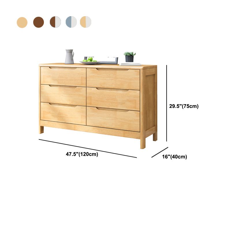 Bedroom Dresser Modern Style Rubber Wood Storage Chest with Multi Drawers Clearhalo 'Bedroom Furniture' 'Dressers & Chests' 'dressers_chests' 'furn' 'furn_dressers_chests' 'Furniture' 1200x1200_b32cb060-3822-4c60-8ef9-de532e03568a