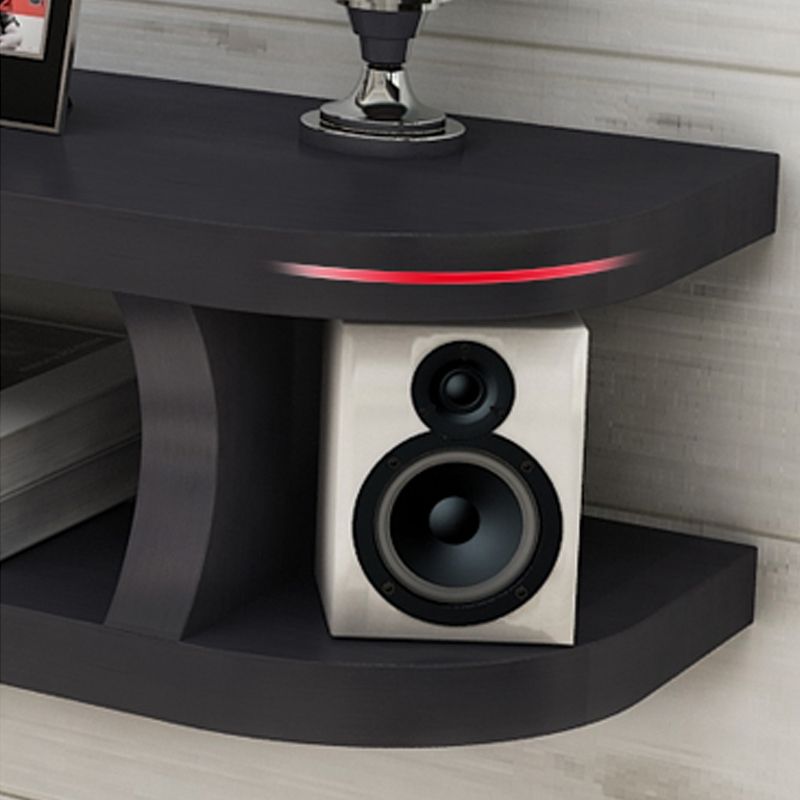 Console multimediale per TV montata a parete con scaffale aperto, supporto TV scandinavo da 9 pollici