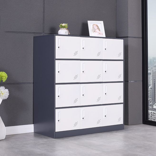 Contemporary Wardrobe Metal Wardrobe Closet for Home,35.43" D x 15.75" W x 39.37" H Clearhalo 'Armoires & Wardrobes' 'armoires_wardrobes' 'Bedroom Furniture' 'furn' 'furn_armoires_wardrobes' 'Furniture' 1200x1200_b330981f-9191-4a46-87de-8c261bec1009
