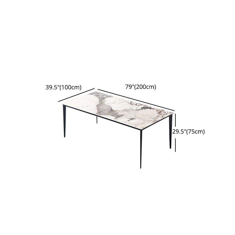 Designer Style 1/2/5/7 Pieces Dining Set Sintered Stone Top Table with Leather Chairs Clearhalo 'Dining Room Sets' 'Dining Tables & Seating' 'dining_room_set' 'furn' 'furn_dining_room_set' 'Furniture' 'furniture_dining_room_set' 'Kitchen & Dining Furniture' 1200x1200_b331b443-1139-4dc6-974c-4caaf171cc4c