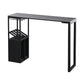 Contemporary Bar Dining Table Rectangle Bar Table Metal Base with Shelves in Grey Clearhalo 'Bar Furniture' 'Bar Tables' 'bar_tables' 'Furniture' 'furniture_bar_tables' 'Kitchen & Dining Furniture' 'kitchen&dining_furn' 'kitchen' 1200x1200_b3340cdd-210f-49a5-ba4e-6c16762d5893