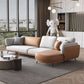 Faux Leather Scandinavian L-Shape Sectional with Pillowed Back Cushions Clearhalo 'furn' 'furn_sectionals' 'Furniture' 'furniture_sectionals' 'kitchen' 'kitchen_sectionals' 'Living Room Furniture' 'Sectionals' 1200x1200_b33410f9-d90f-452f-bc18-027617872dc6