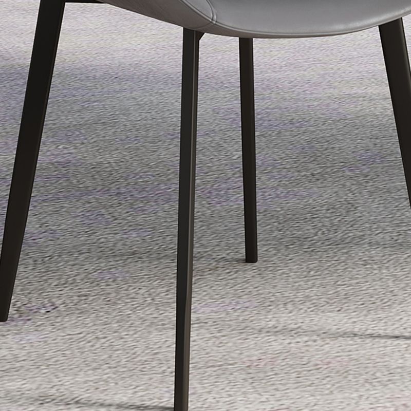 Leather Contemporary Restaurant Side Chair Parsons Matte Finish Dining Chair with Black Legs Clearhalo ' kitchen&dining_furn' 'Dining Chairs' 'Dining Tables & Seating' 'dining_chair' 'furn' 'furn_dining_chair' 'Furniture' 'furniture_dining_chair' 'Kitchen & Dining Furniture' 'kitchen' 1200x1200_b3344be7-202f-4687-9398-b0fe6a9cf886