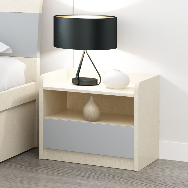 18 inch H Nightstand Imitatie Wood Lade opslag Modern bed nachtkastje