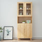 Scandinavian Solid Wood Bookcase Natural Closed Back Bookshelf with Door Clearhalo 'Bookcases' 'furn' 'furn_bookcases' 'Furniture' 'furniture_bookcases' 'Office Furniture' 1200x1200_b3372b11-632f-48d5-b448-b4a8e69f1389