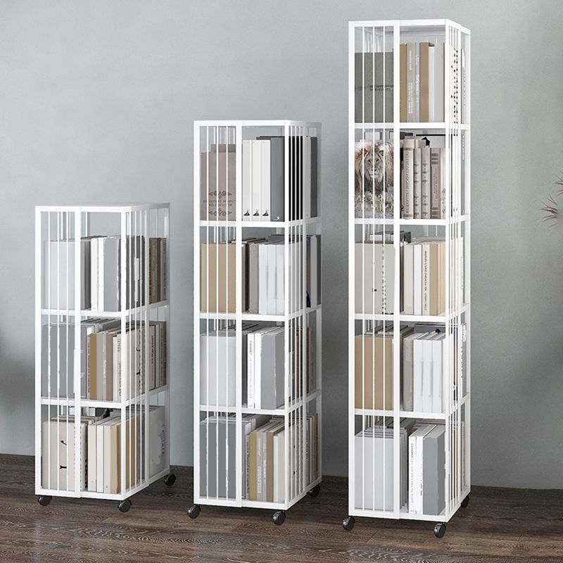 Standard Metal Bookcase Industrial Open Back Bookshelf with Shelves