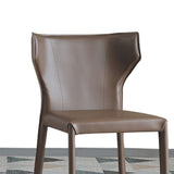 Modern Wingback Dining Chairs Faux Leather Armless Side Chair Clearhalo 'Dining Chairs' 'Dining Tables & Seating' 'dining_chair' 'furn' 'furn_dining_chair' 'Furniture' 'Kitchen & Dining Furniture' 1200x1200_b3380bfa-5532-4c16-a83b-6849e1178d11