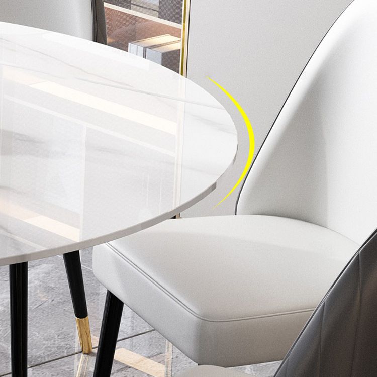 Modern Foldable Sintered Stone Dining Room Set with Black Base Dining Furniture for Home Use Clearhalo 'Dining Room Sets' 'Dining Tables & Seating' 'dining_room_set' 'furn' 'furn_dining_room_set' 'Furniture' 'furniture_dining_room_set' 'Kitchen & Dining Furniture' 'kitchen&dining_furn' 'kitchen' 1200x1200_b339b75a-9393-4483-8842-bf93bf04828f