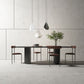 Solid Wood Black Tone Table Simplicity Double Pedestal Table for Dining Room Clearhalo ' dining_table' 'Dining Tables & Seating' 'Dining Tables' 'furn' 'furn_dining_table' 'Furniture' 'furniture_dining_table' 'Kitchen & Dining Furniture' 'kitchen&dining_furn' 'kitchen' 'kitchen_dining_table' 1200x1200_b339c7dc-cca5-454a-893e-ad8f5aca7e37