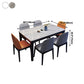 Rectangle Industrial Dining Table Two-Color Fixed Table with Sintered Stone Clearhalo ' dining_table' 'Dining Tables & Seating' 'Dining Tables' 'furn' 'furn_dining_table' 'Furniture' 'furniture_dining_table' 'Kitchen & Dining Furniture' 'kitchen&dining_furn' 'kitchen' 'kitchen_dining_table' 1200x1200_b33b0391-cbc4-47b2-8fcb-5dd1b5e71e0f