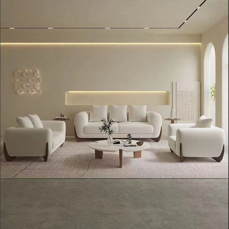 Sofá de estilo moderno hacia la espalda baja con colchoneta de esponja.