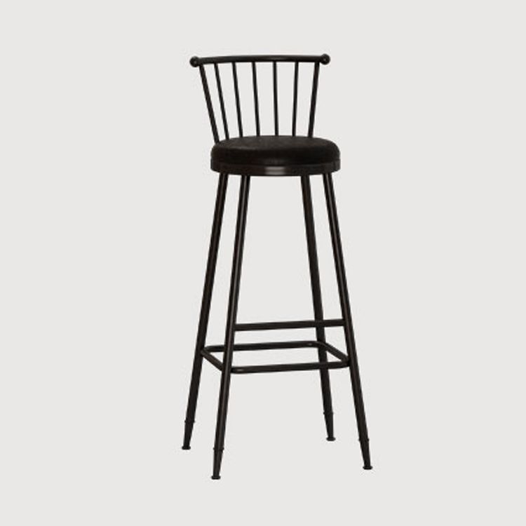 Leather Matte Finish Bristol Stool Low Back Footrest Barstool Clearhalo 'Bar Furniture' 'Bar Stools' 'bar_stools' 'furn' 'furn_bar_stools' 'Furniture' 'furniture_bar_stools' 'Kitchen & Dining Furniture' 1200x1200_b33c8a99-ab99-48df-a4e5-365d497aaa93