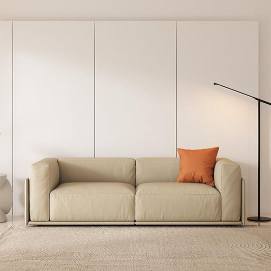 Kunstledertuxedo Arm Standard Sofa zeitgenössische Kissen Sofa