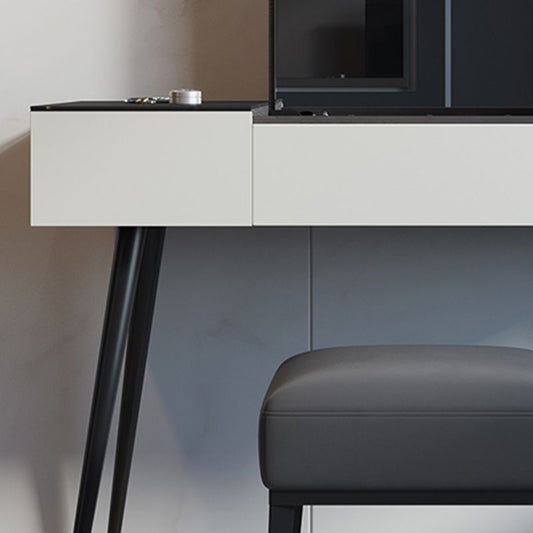 31.49" High Make-up Vanity Slate Vanity Set with Storage Drawers Clearhalo 'Bedroom Furniture' 'furn' 'furn_makeup_vanities' 'Furniture' 'Makeup Vanities' 'makeup_vanities' 1200x1200_b33dbdfd-6439-4cf5-a1ff-1833d0ab63f2