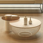 Slate/Wooden Top Coffee Cocktail Table Round Scandinavian Cream Color Clearhalo 'Coffee & Accent Tables' 'Coffee Tables' 'coffee_tables' 'furn' 'furn_coffee_tables' 'Furniture' 'Living Room Furniture' 1200x1200_b33f2b05-d913-42f5-b0e0-bc699e96aeb6