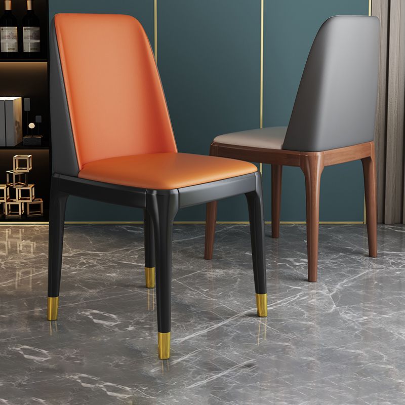 Scandinavian Style Wood Dining Chair Armless Solid Back Dining Chair Clearhalo ' kitchen&dining_furn' 'Dining Chairs' 'Dining Tables & Seating' 'dining_chair' 'furn' 'furn_dining_chair' 'Furniture' 'furniture_dining_chair' 'Kitchen & Dining Furniture' 'kitchen' 1200x1200_b33f7267-7a87-4b36-8b07-8034a41f5db4