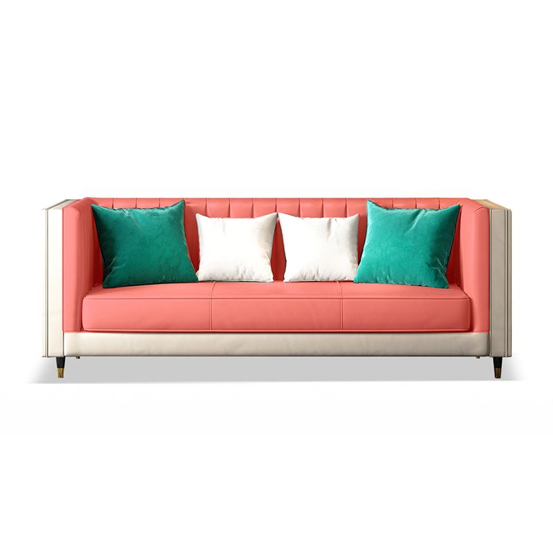 Divano a smoking in pelle genuino di divano standard con schiena contemporanea