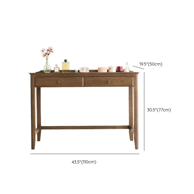 Contemporary Oak Home Writing Desk H-Shape Base Office Desk with Drawers Clearhalo 'furn' 'furn_office_desk' 'Furniture' 'Office Desks' 'Office Furniture' 'office_desk' 1200x1200_b340df66-7b4b-4dc9-a2c3-6700a3d83115