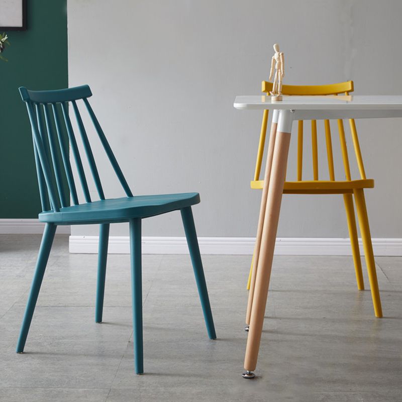 Contemporary Plastic Dining Chair Slat Back Side Armless Chair for Kitchen Clearhalo ' kitchen&dining_furn' 'Dining Chairs' 'Dining Tables & Seating' 'dining_chair' 'furn' 'furn_dining_chair' 'Furniture' 'furniture_dining_chair' 'Kitchen & Dining Furniture' 'kitchen' 1200x1200_b3415e53-2f3c-4a28-9b2d-496751acfa7e