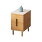 21.6" Tall Solid Wood Nightstand Modern Slate Table Top Night Stand