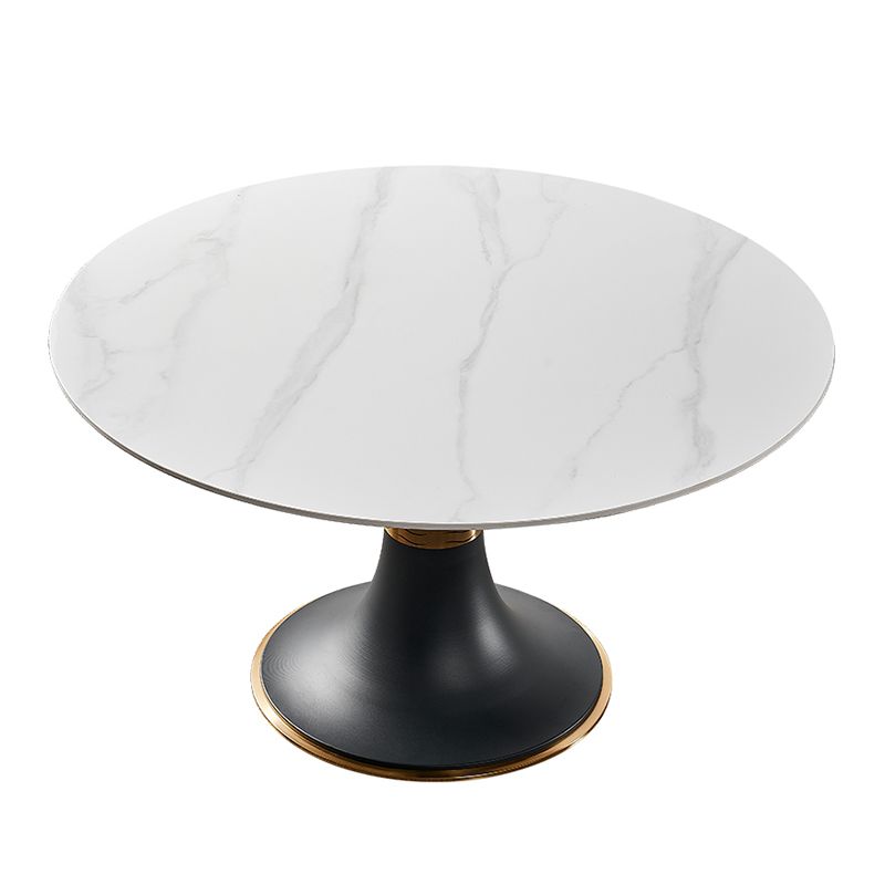 モダンスタイルの焼結石ダイニングラウンドテーブルセット1/3/4/5/7ピースダイニングセット