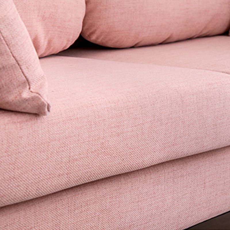 Almohadas de tela de sofá contemporánea de 26 "de ancho asientos estacionarios con almacenamiento