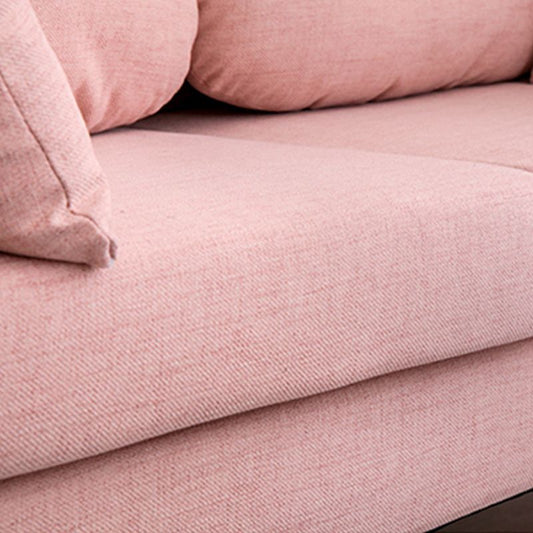 26" Wide Contemporary Sofa Fabric Pillows Stationary Seating with Storage