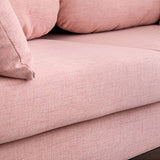 Almohadas de tela de sofá contemporánea de 26 "de ancho asientos estacionarios con almacenamiento