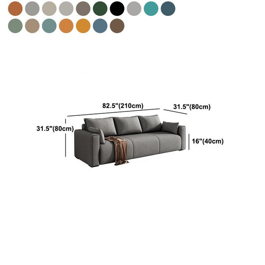 3 Seater 31.4"H Faux Leather Square Arm Sofa for Living Room Clearhalo 'furn' 'furn_sofas' 'Furniture' 'furniture_sofas' 'Living Room Furniture' 'Sofa' 'sofas' 1200x1200_b346bf07-a077-4aec-87f8-8b8a2334c371