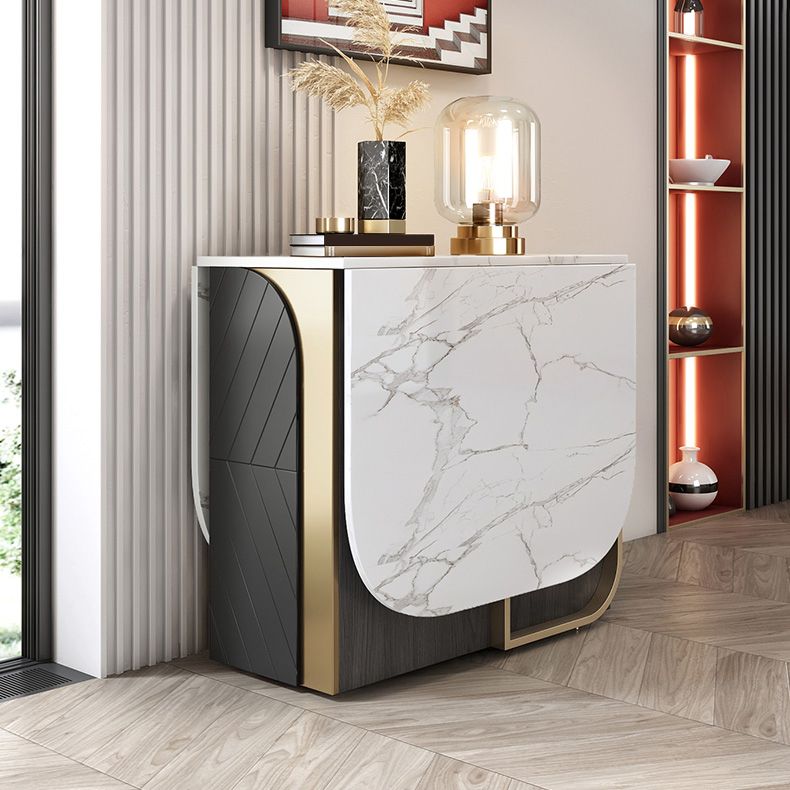 Modern 1/2/3/4/5 Pieces Rectangle Dining Table Set with Stone Top Foldable Dinette Set Clearhalo 'Dining Room Sets' 'Dining Tables & Seating' 'dining_room_set' 'furn' 'furn_dining_room_set' 'Furniture' 'furniture_dining_room_set' 'Kitchen & Dining Furniture' 'kitchen&dining_furn' 'kitchen' 1200x1200_b348015e-a69b-4c52-acc6-005fbdad9d28