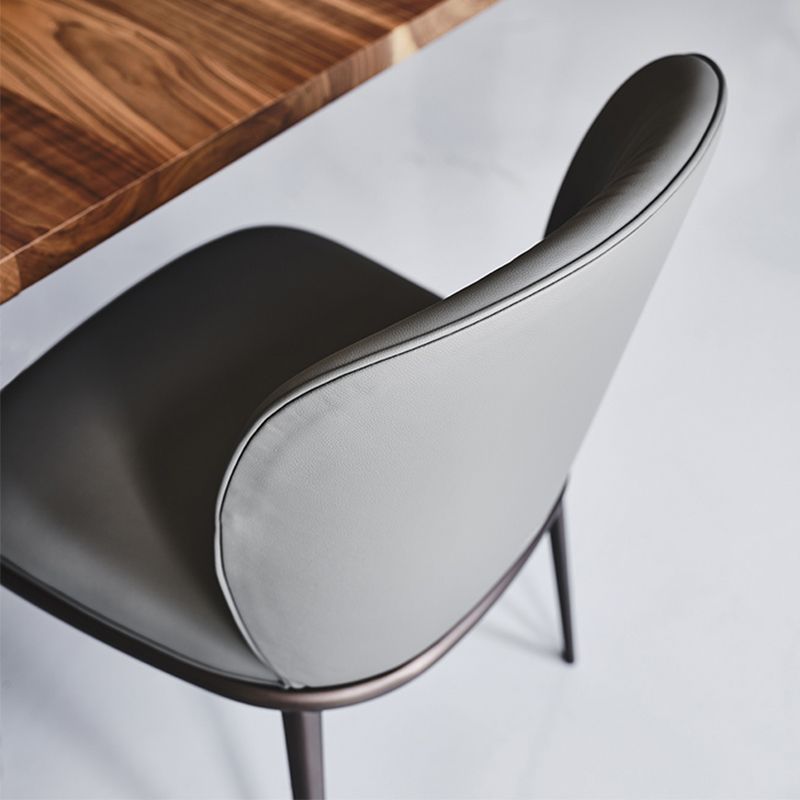 Moderne eetkamerstoelen armloze eetkamerstoelen met metalen benen voor keuken