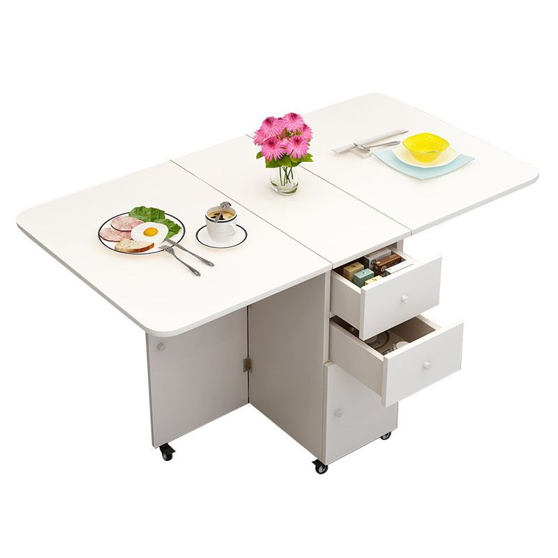 Wood Mid-Century Modern Table Pedestal Dining Table with Drop Leaf Clearhalo ' dining_table' 'Dining Tables & Seating' 'Dining Tables' 'Furniture' 'furniture_dining_table' 'Kitchen & Dining Furniture' 'kitchen&dining_furn' 'kitchen' 'kitchen_dining_table' 1200x1200_b34949b2-eb4c-4ce2-9cd2-8466abc15499