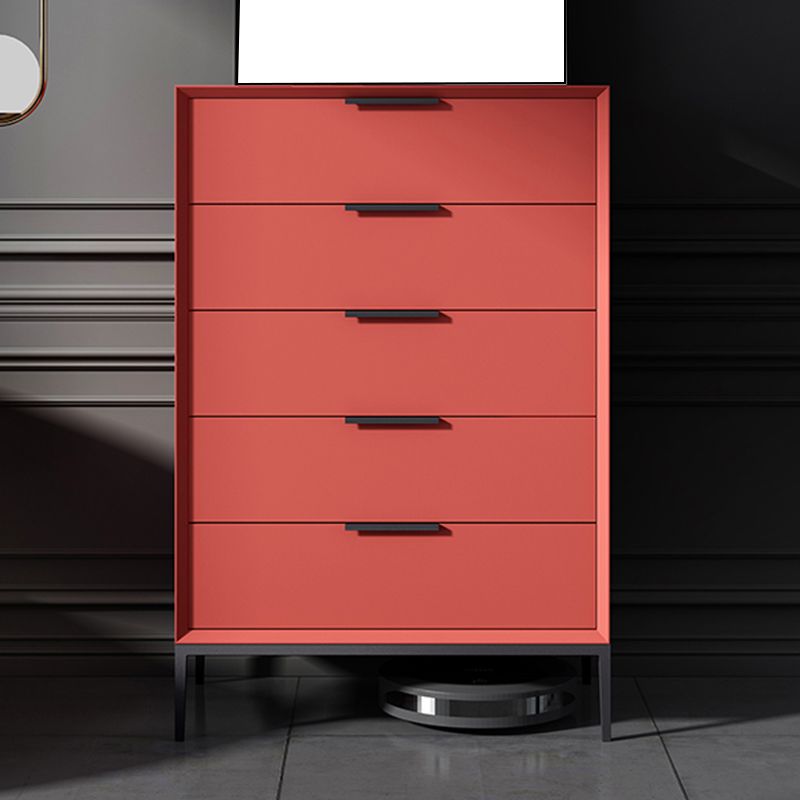 Scandinavische houten opbergkist met zachte close laden voor slaapkamer