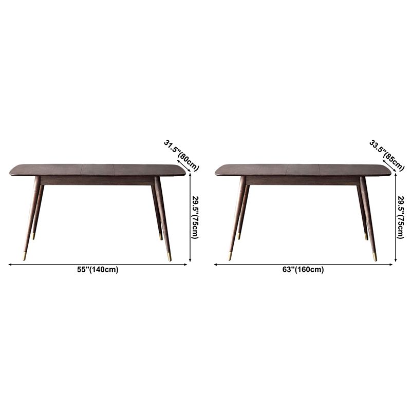 Extendable Rectangle Dining Table Modern Adjustable Oak Wood Table with 4 Legs Clearhalo ' dining_table' 'Dining Tables & Seating' 'Dining Tables' 'furn' 'furn_dining_table' 'Furniture' 'furniture_dining_table' 'Kitchen & Dining Furniture' 'kitchen&dining_furn' 'kitchen' 'kitchen_dining_table' 1200x1200_b34d8c50-ae4d-4639-b38b-554c8ed7db23
