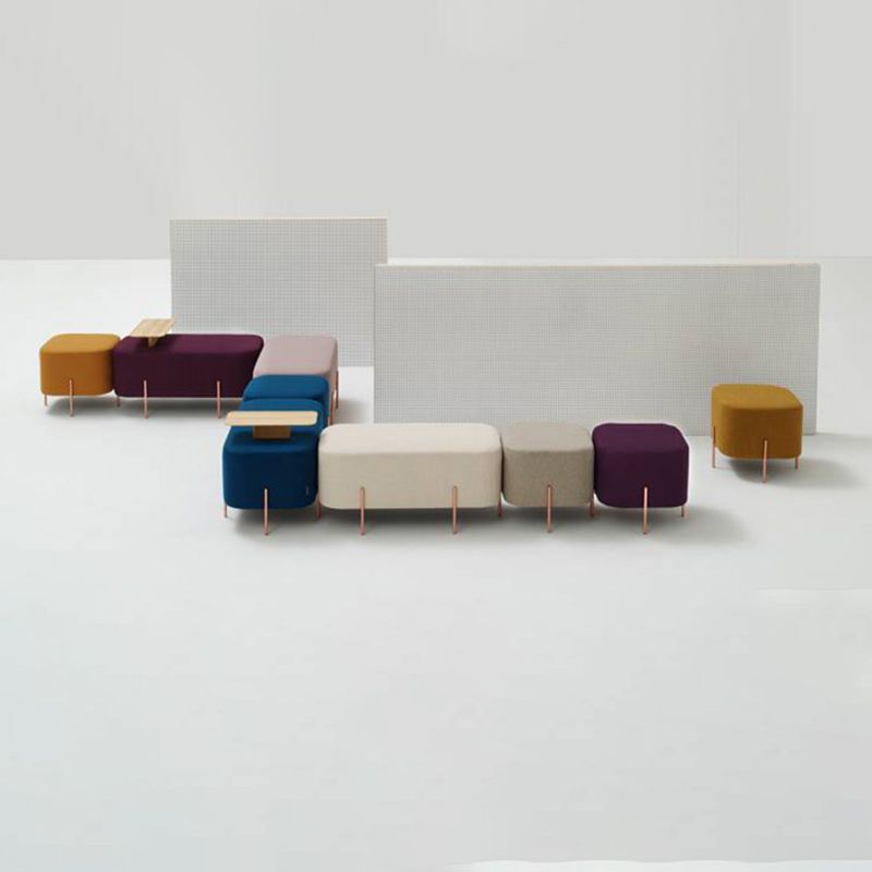 Solid Color Fabric Standard Stool Modern Simple Square Upholstered Footstool Clearhalo 'furn' 'furn_ottomans_poufs' 'Furniture' 'Living Room Furniture' 'Ottomans & Poufs' 'ottomans_poufs' 1200x1200_b34da68e-5009-46b6-bf89-6b53b127db6c