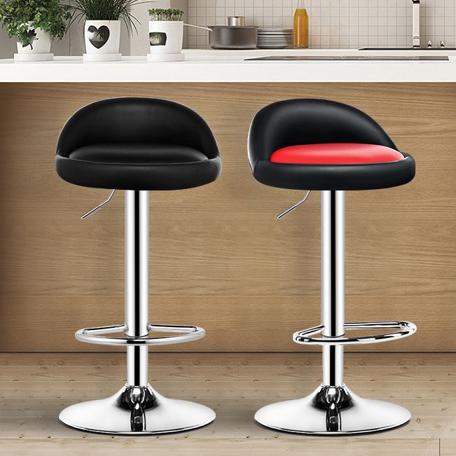 Modern Adjustable Rotatable Counter Stool Steel Bedroom Bar Stool with Cushion Clearhalo 'Bar Furniture' 'Bar Stools' 'bar_stools' 'furn' 'furn_bar_stools' 'furniture_bar_stools' 'Kitchen & Dining Furniture' 'kitchen&dining_furn' 'kitchen' 'kitchen_furn' Furniture' 1200x1200_b34eb386-c1b4-4811-ac9b-6603abd67c39