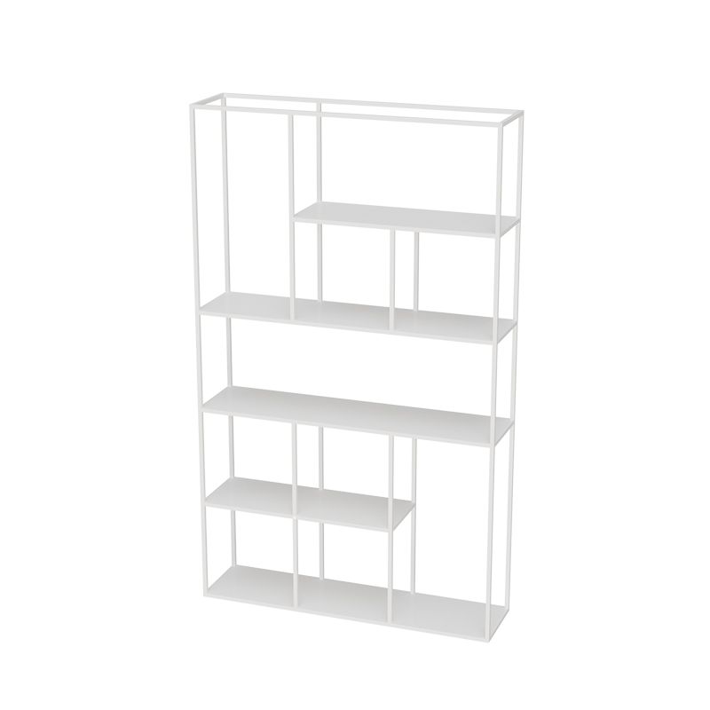 Minimalist Open Metal Etagere Bookcase with Rectangular Shelves Bookcase Clearhalo 'Bookcases' 'Furniture' 'furniture_bookcases' 'kitchen' 'kitchen_bookcases' 'Living Room Furniture' 'Office Furniture' 1200x1200_b350f8da-7035-456c-85a5-6102a326a00d
