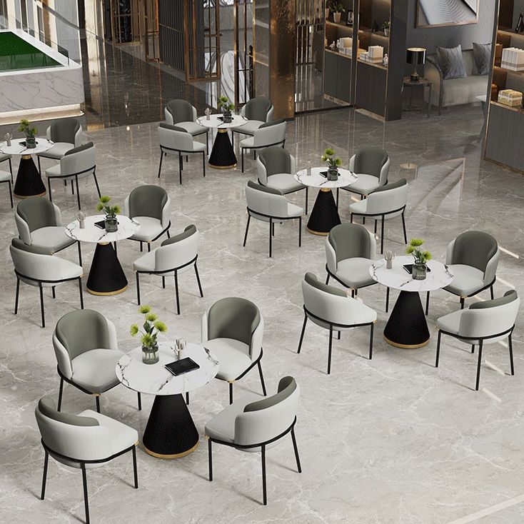Contemporary 1/2/5 Pieces Dining Set Round Dining Room Table Set Clearhalo 'Dining Room Sets' 'Dining Tables & Seating' 'dining_room_set' 'furn' 'furn_dining_room_set' 'Furniture' 'furniture_dining_room_set' 'Kitchen & Dining Furniture' 'kitchen&dining_furn' 'kitchen' 1200x1200_b3518db7-3861-4613-bae3-3007e35f4041