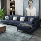 Square 4-Seater Sectional with Pillows Back in Linen Blend L-shape Sectional Clearhalo 'furn' 'furn_sectionals' 'Furniture' 'Living Room Furniture' 'Sectionals' 1200x1200_b3526037-7b7a-4ff5-9e31-8e8a8d7c56ee
