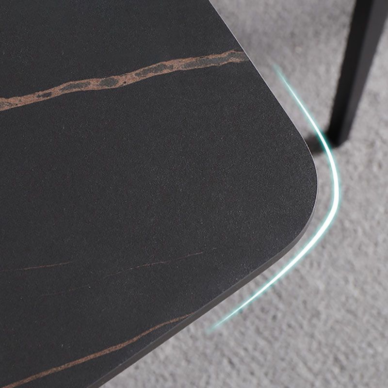 Rectangle Stone Top Dining Table Contemporary Dining Table with 4 Legs Clearhalo 'Dining Tables & Seating' 'Dining Tables' 'dining_table' 'furn' 'furn_dining_table' 'Furniture' 'furniture_dining_table' 'Kitchen & Dining Furniture' 'kitchen' 'kitchen_dining_table' 1200x1200_b35279d6-eb61-4176-b44f-533d35fd6327