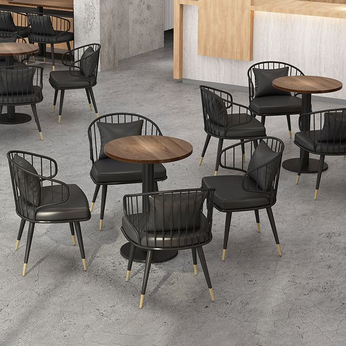 Industrial Dining Table Solid Wood Table with Black Base for Home Kitchen Dinner Clearhalo ' dining_table' 'Dining Tables & Seating' 'Dining Tables' 'furn' 'furn_dining_table' 'Furniture' 'furniture_dining_table' 'Kitchen & Dining Furniture' 'kitchen&dining_furn' 'kitchen' 'kitchen_dining_table' 1200x1200_b35285b4-ca2b-4103-85eb-364ce280dfb5