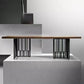 Metal Industrial Rectangle Dining Table Wood Top Indoor Table for Home Clearhalo ' dining_table' 'Dining Tables & Seating' 'Dining Tables' 'furn' 'furn_dining_table' 'Furniture' 'furniture_dining_table' 'Kitchen & Dining Furniture' 'kitchen&dining_furn' 'kitchen' 'kitchen_dining_table' 1200x1200_b352bf32-5b7f-403f-9d08-42a738150f45