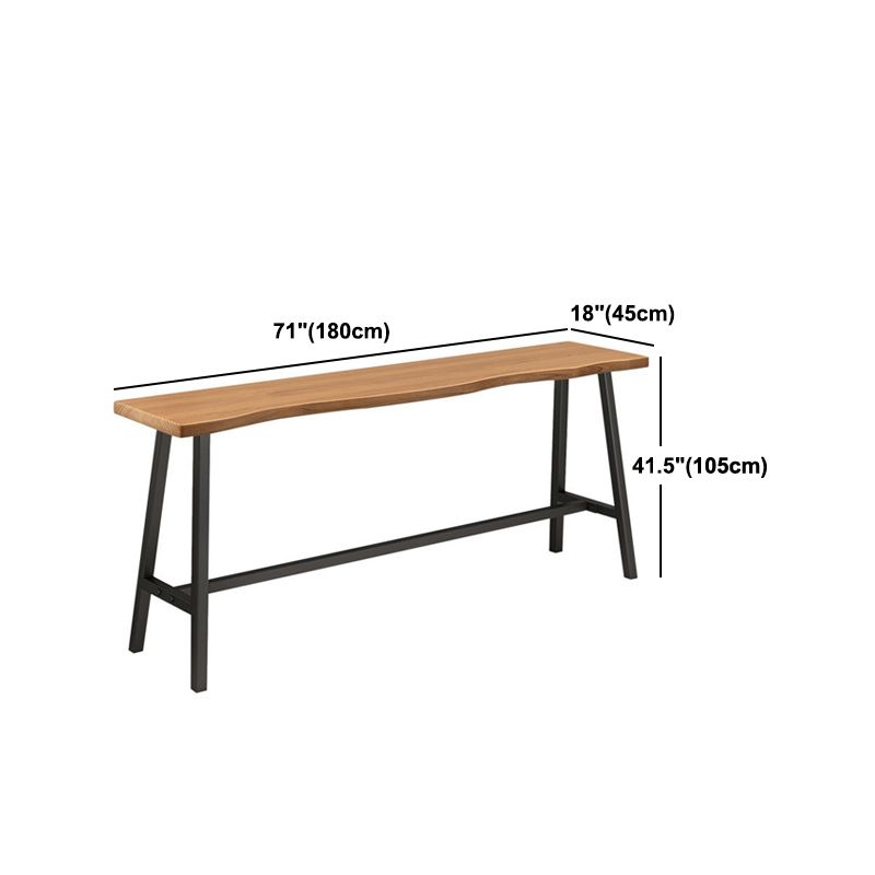 1/4 Pieces Industrial Iron Bar Table Set Rectangle Pine Wood Bistro Set with Footrest Clearhalo 'Bar Furniture' 'furn' 'furn_home_bar_bar_sets' 'Furniture' 'Home Bars & Bar Sets' 'home_bar_bar_sets' 'Kitchen & Dining Furniture' 1200x1200_b352c36c-e2a0-47c9-bdbd-3a0a9d278b17