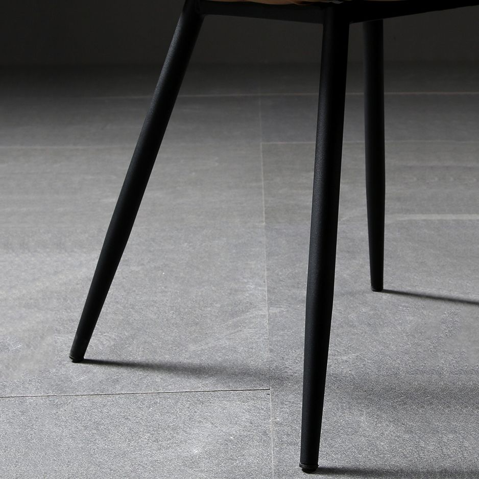 Contemporary Style Kitchen Dining Chair Metal Dining Wingback Armless Side Chair Clearhalo ' kitchen&dining_furn' 'Dining Chairs' 'Dining Tables & Seating' 'dining_chair' 'furn' 'furn_dining_chair' 'Furniture' 'furniture_dining_chair' 'Kitchen & Dining Furniture' 'kitchen' 1200x1200_b352d2e0-6a1e-4b7e-9801-e3114808b126