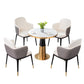 Round 1/5 Pieces Dining Set Glam Style Faux Marble Dining Set for Home Use Clearhalo 'Dining Room Sets' 'Dining Tables & Seating' 'dining_room_set' 'furn' 'furn_dining_room_set' 'Furniture' 'Kitchen & Dining Furniture' 1200x1200_b3546772-af19-43f6-b07d-2a49aee6f089