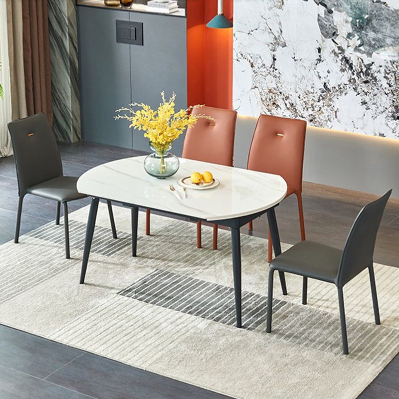 Orange and Gray Dining Chairs Contemporary Armless Low Back Dining Side Chair